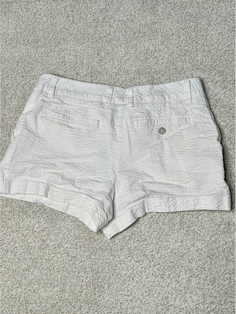 Southern Tide White Seersucker Shorts Size 4 Embroidered Skipjack Preppy - Picture 4 of 6